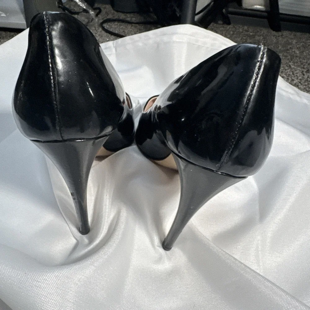 Mui Mui Black Suede High Heel Shoes Sz 39 - Picture 5 of 12